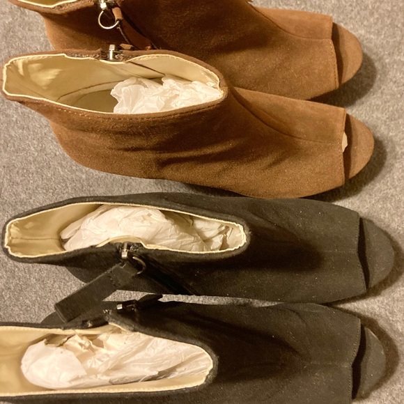 Boot LOT winter platform open toe wedge 2n1 BNWOB - Picture 4 of 5